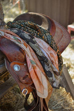Load image into Gallery viewer, Western Harvest in Dusty Rose Silk Wild Rag Scarf