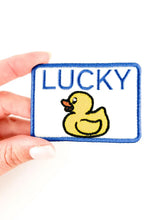 Load image into Gallery viewer, Lucky Duck Iron-On Patch - Embroidered Animal Funny Hunting