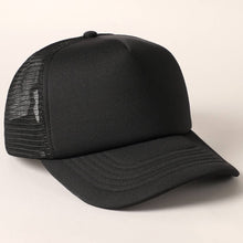 Load image into Gallery viewer, Solid Color Foam Mesh Back Trucker Hat