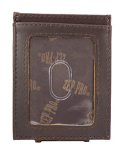 Load image into Gallery viewer, Shotshell Men's Magnetic Front Pocket Old School Camo Leather Wallet.