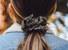 Load image into Gallery viewer, Western Harvest in Deep Juniper Scrunchie Cowgirl Hair Accessory - Stocking Stuffer Gift