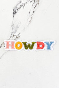 Colorful Howdy Embroidered Patch