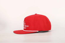 Load image into Gallery viewer, Throwback Vintage Rope Hat Red with White Rope