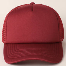 Load image into Gallery viewer, Solid Color Foam Mesh Back Trucker Hat